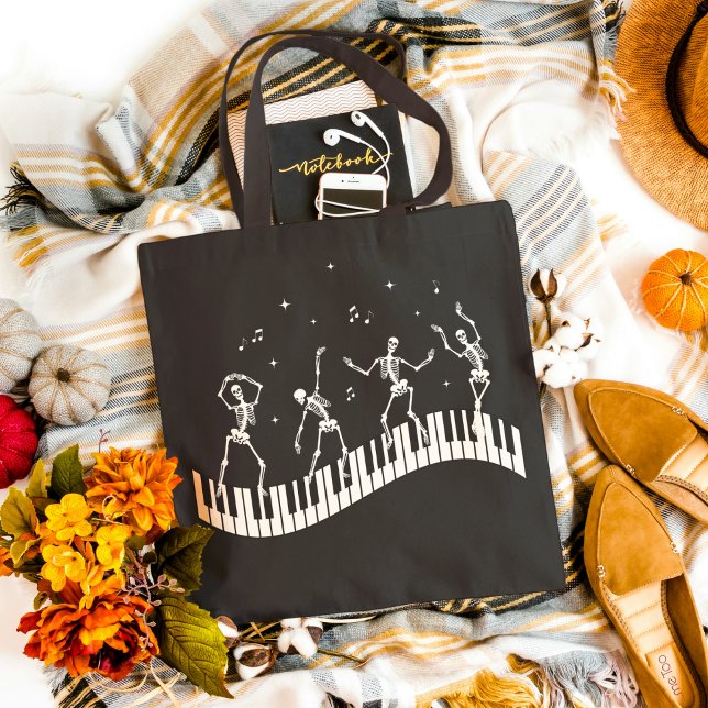 Bolso De Tela Esqueletos bailarines Teclado Teacher de música T- (Subido por el creador)