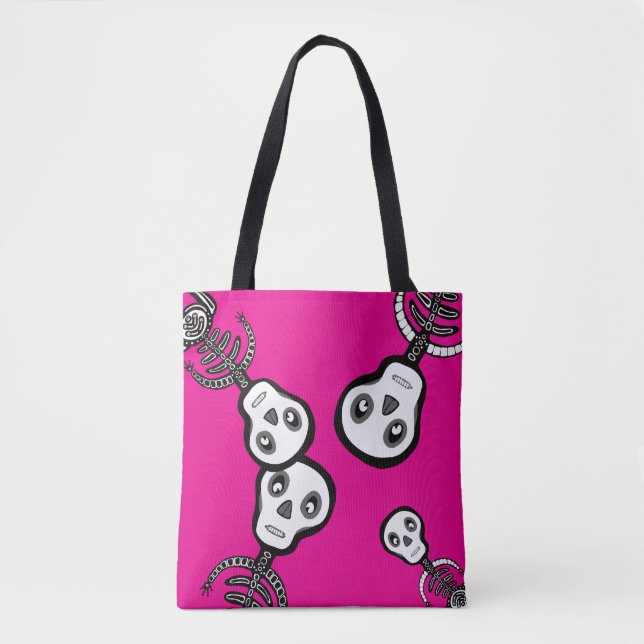 Bolso De Tela Esqueletos de Monster (Anverso)