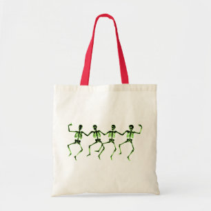 Bolso De Tela Esqueletos del baile, resplandor verde