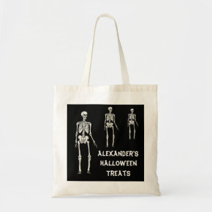 Bolso De Tela Esqueletos espeluznantes Halloween Truco o trato
