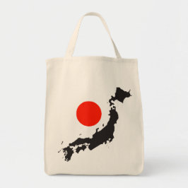 Bolso De Tela Esquema y círculo del mapa de Japón