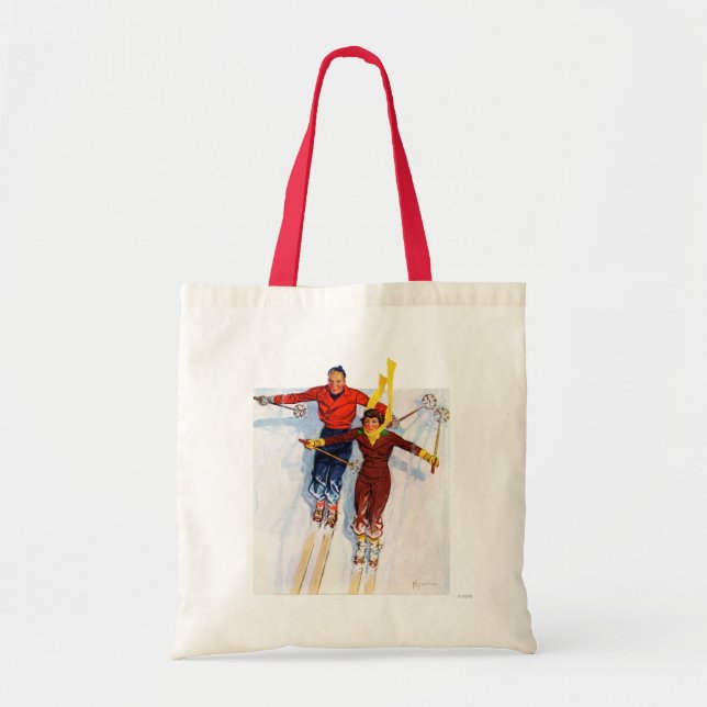 Bolso De Tela Esquí alpino de los pares (Frente)