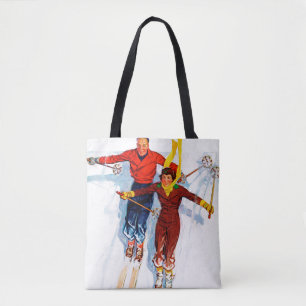 Bolso De Tela Esquí alpino de los pares