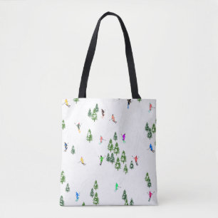 Bolso De Tela Esquí de ilustracion alpino freeride