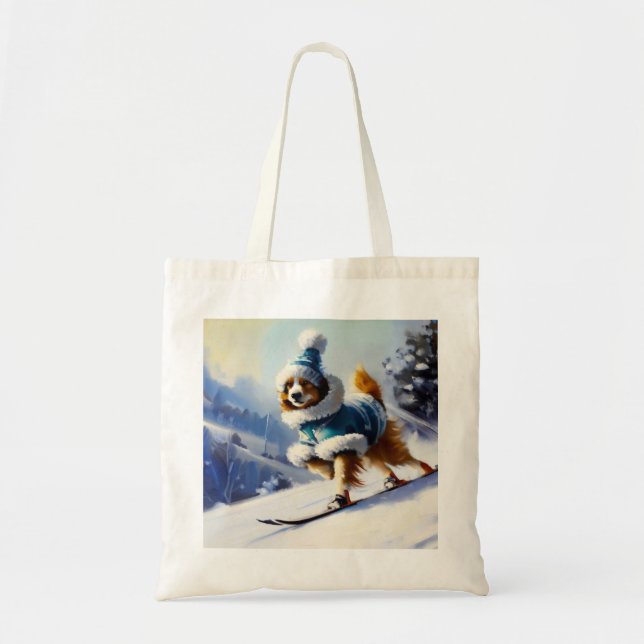 Bolso De Tela Esquí de perros (Frente)