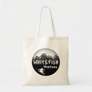 Bolso De Tela Esquiador artístico de Whitefish Montana
