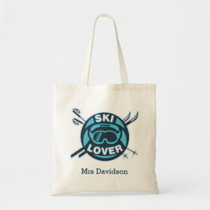 Bolso De Tela Esquiador de esquí personalizado moderno