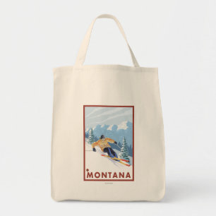 Bolso De Tela Esquiador de la nieve de Downhhill - Montana