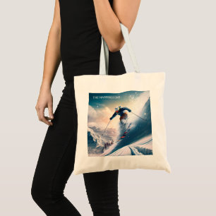 Bolso De Tela Esquiador de montaña de nombre personalizado
