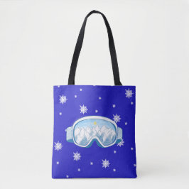 Bolso De Tela Esquiar Goggles, danza de copas de nieve