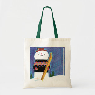 Bolso De Tela Esquíes para Snowman