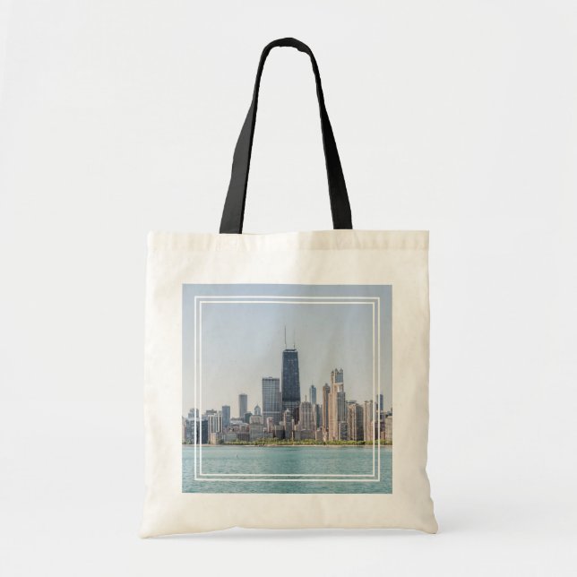 Bolso De Tela Esquina De Chicago Con Lago Michigan (Frente)