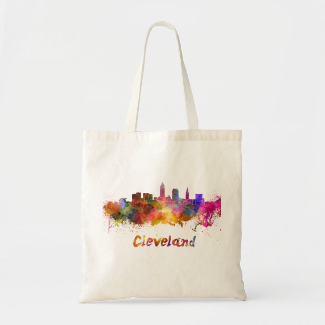 Bolso De Tela Esquina de Cleveland en acuarela (Frente)