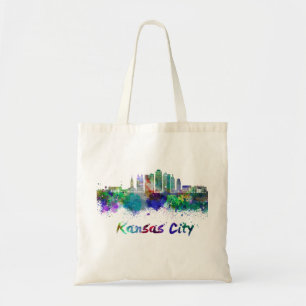Bolso De Tela Esquina de Kansas City V2 en acuarela