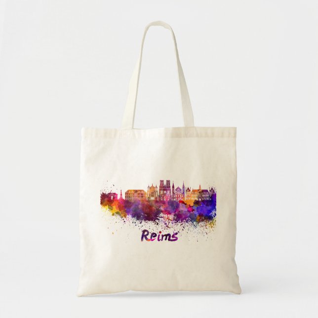 Bolso De Tela Esquina de Reims en acuarela (Frente)