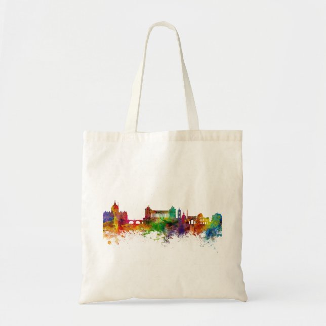 Bolso De Tela Esquina de Roma Italia (Frente)