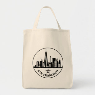 Bolso De Tela Esquina estilizada de San Francisco California