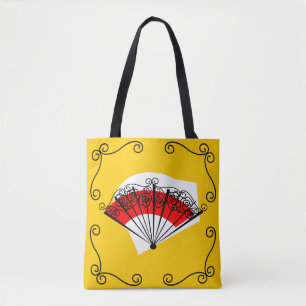 Bolso De Tela Esquinas de fans españoles por todo el tote