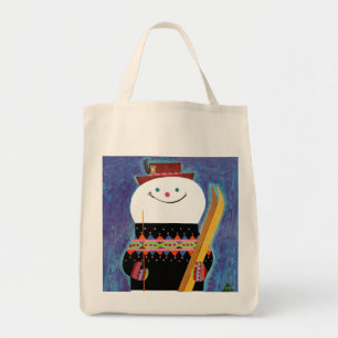 Bolso De Tela Esquís para el muñeco de nieve