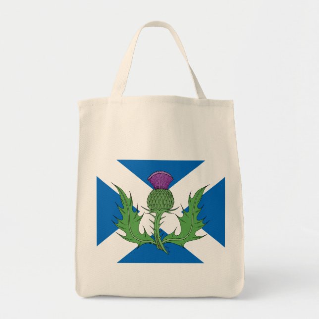 Bolso De Tela Esquisto y Saltire escoceses (Frente)