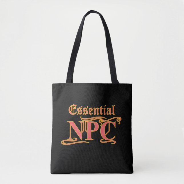 Bolso De Tela Essential NPC Do Not Maim Rob or Kill Funny RPG (Anverso)