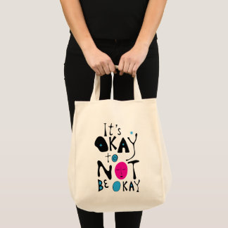 Bolso De Tela Está Bien No Estar Bien - Línea Mínima