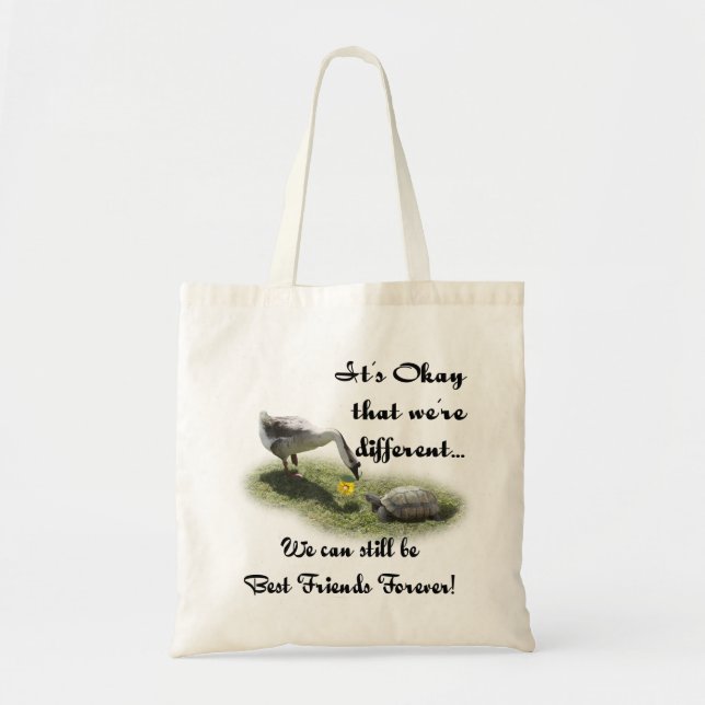 Bolso De Tela Está bien que seamos diferentes... (Frente)
