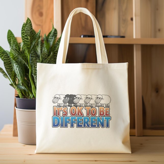 Bolso De Tela Está bien ser diferente OVEJA NEGRA (Custom Tote Bag)