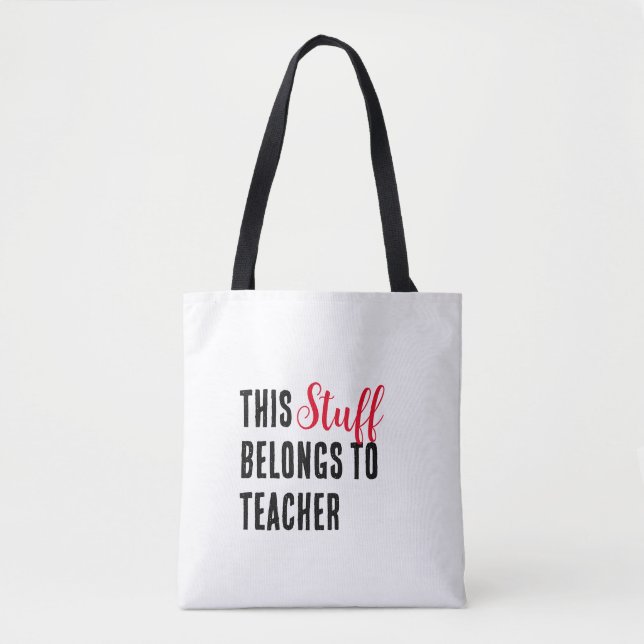 Bolso De Tela Esta Cosa Pertenece Al Profesor (Anverso)