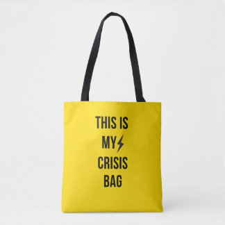 Bolso De Tela ESTA ES MI CRISIS BAG™ - Negrita Amarilla