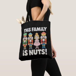 Bolso De Tela Esta familia está loca Navidad Cascanueces Xmas