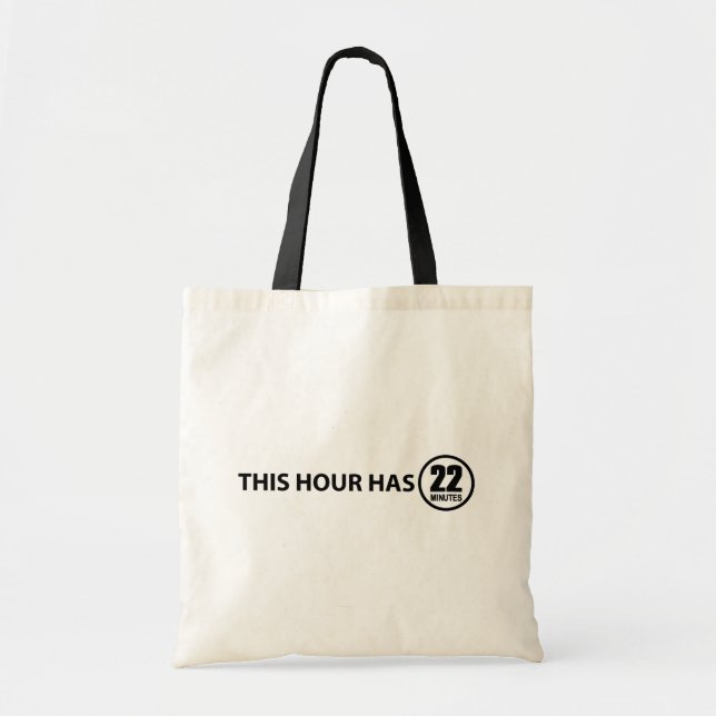 Bolso De Tela Esta Hora Tiene 22 Minutos (Frente)