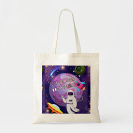 BOLSO DE TELA ESTÁ MÁS ALLÁ DE LAS ESTRELLAS, ASTRONAUTA
