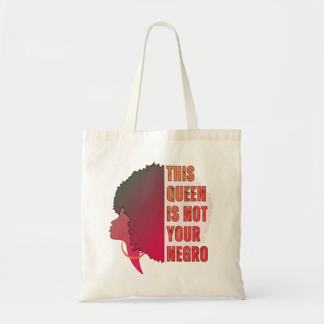 Bolso De Tela Esta reina no es tu NEGRO (Frente)