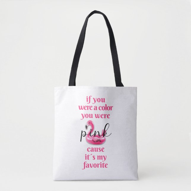 Bolso De Tela Estabas rosado - Tote (Anverso)