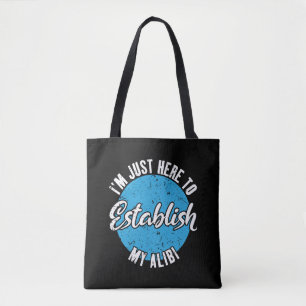 Bolso De Tela Establecer mi coartada regalo de cita divertida y