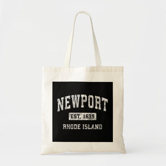 Bolso De Tela Establecimiento de deportes de Newport Rhode Islan (Frente)