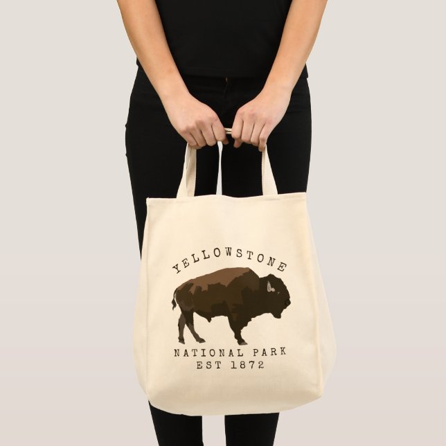 Bolso De Tela Establecimiento del Parque Nacional Bison Yellowst (Anverso (producto))