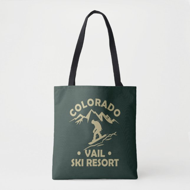 Bolso De Tela Estación de esquí de Vail Colorado (Anverso)