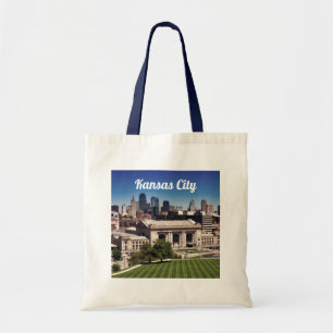 Bolso De Tela Estación de la Unión de Fotos del Centro de Kansas