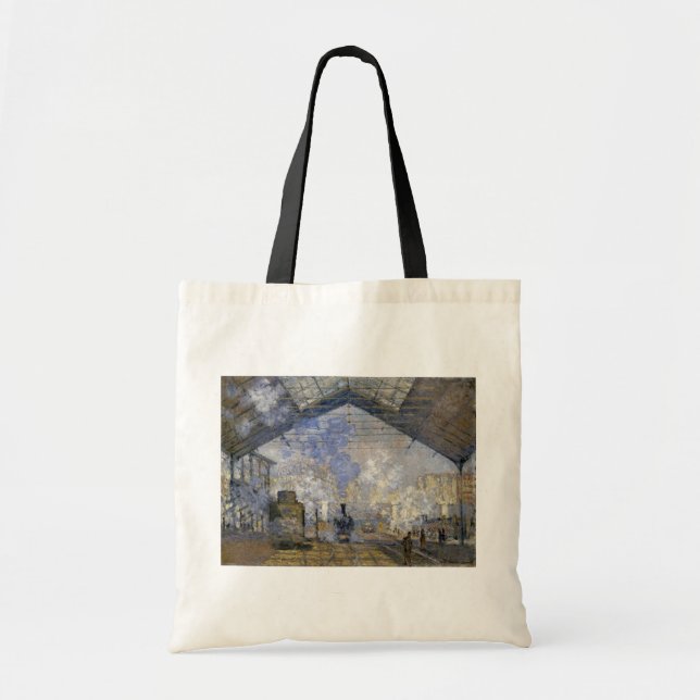 Bolso De Tela Estación de Saint-Lazare, Monet (Frente)