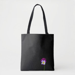 Bolso De Tela Estadio Violet Flower