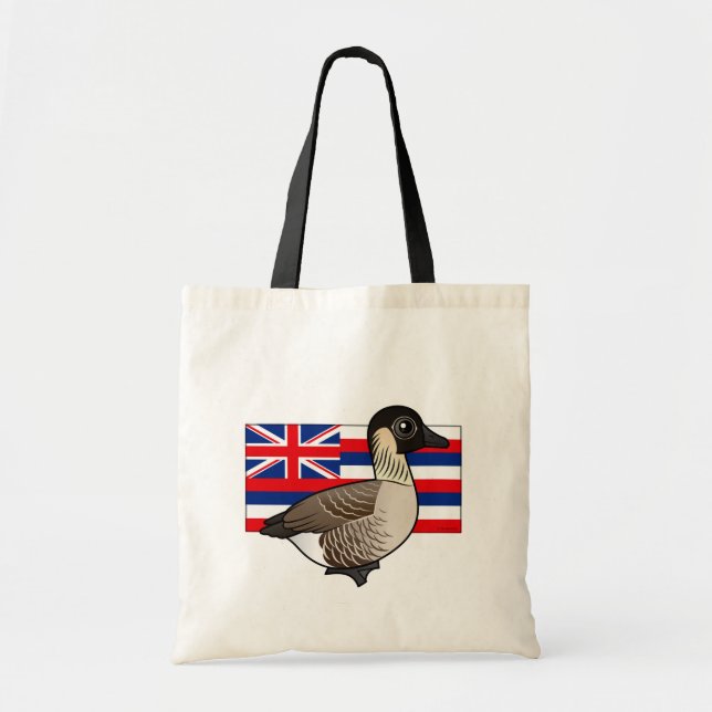 Bolso De Tela Estado Birdorable de Hawaii: Nene (Frente)