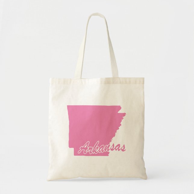 Bolso De Tela Estado De Arkansas Forma De Tote Bag (Frente)