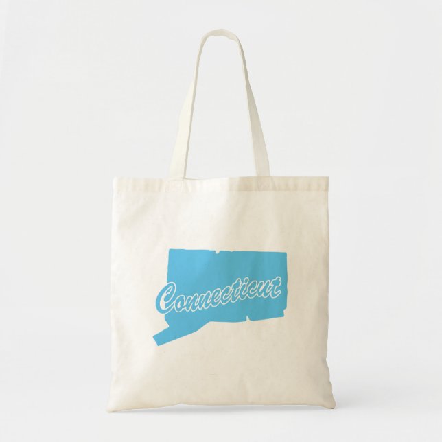 Bolso De Tela Estado de la forma Connecticut (Frente)