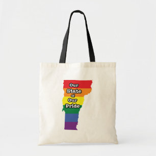 Bolso De Tela Estado del Orgullo Gay  Vermont