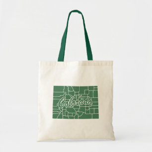 Bolso De Tela Estado Verde Forestal De Colorado Forma Tote Bag