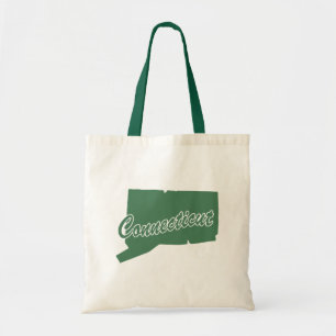 Bolso De Tela Estado Verde Forestal De La Forma De Connecticut T