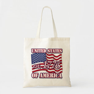 Bolso De Tela Estados Unidos de América est 1776 con bandera de 