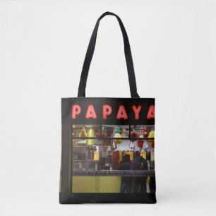 Bolso De Tela Estados Unidos, Nueva York. Gray's Papaya: ventana